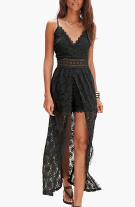 LASCANA LASCANA Lace Maxi Overlay Romper