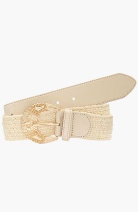 LASCANA LASCANA Leather Trim Woven Belt