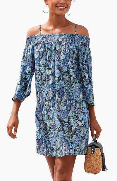 LASCANA LASCANA Off Shoulder Patterned Dress