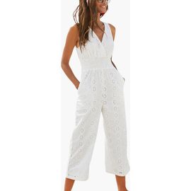 LASCANA LASCANA Sleeveless Eyelet Jumpsuit