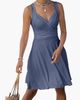 LASCANA LASCANA Sleeveless Wrap Look Dress - 1