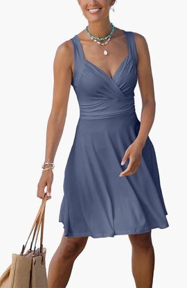 LASCANA LASCANA Sleeveless Wrap Look Dress