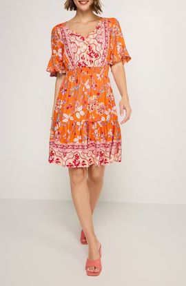 LASCANA LASCANA Tiered Short Sleeve Dress
