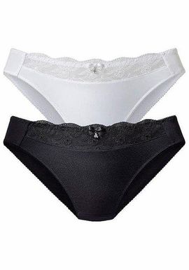 LASCANA LASCANA Women's 2 Pk Lace Accent Panties