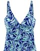 LASCANA LASCANA Women's Tropical Print Underwire Tankini Top Size 32B - 3