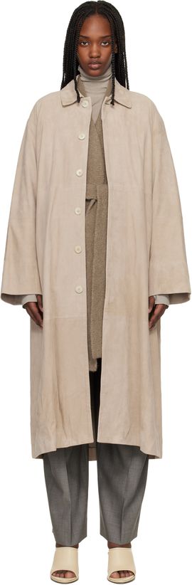 Lauren Manoogian Lauren Manoogian Beige Suede Car Coat