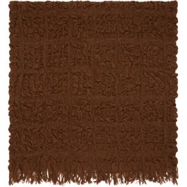 Lauren Manoogian Lauren Manoogian Brown Handwoven Crepe Wrap Scarf