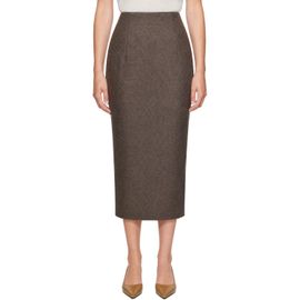 Lauren Manoogian Lauren Manoogian Brown Lano Hip Midi Skirt