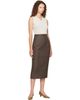 Lauren Manoogian Lauren Manoogian Brown Lano Hip Midi Skirt - 4