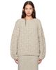 Lauren Manoogian Lauren Manoogian Gray Handknit Interlace Sweater - 1