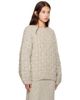 Lauren Manoogian Lauren Manoogian Gray Handknit Interlace Sweater - 2