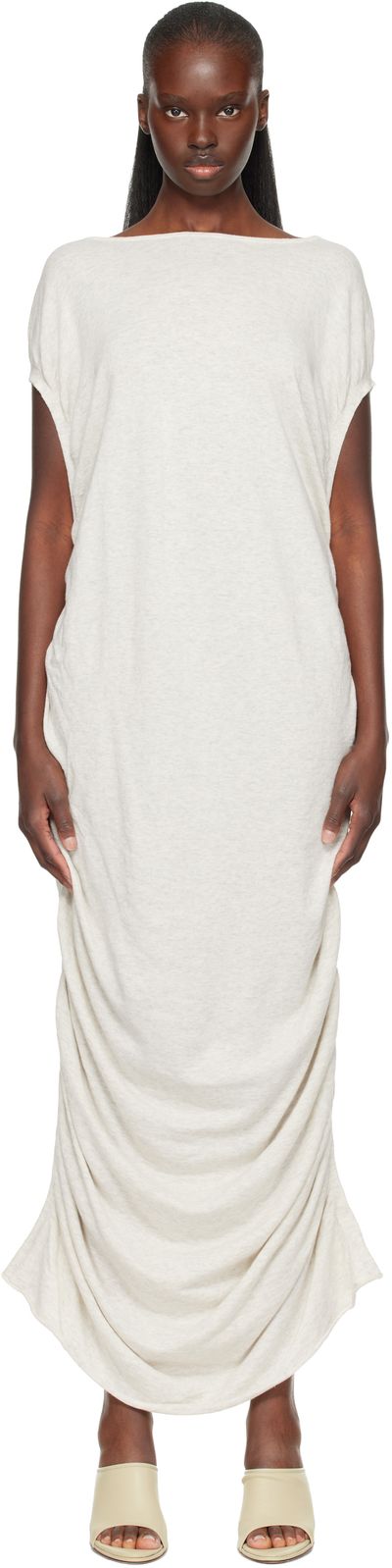 Lauren Manoogian Lauren Manoogian Off-White Drape Maxi Dress