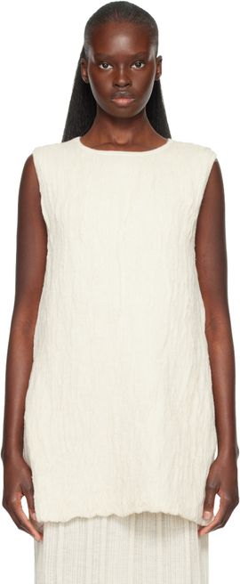 Lauren Manoogian Lauren Manoogian Off-White Gauze Apron Shell Tank Top