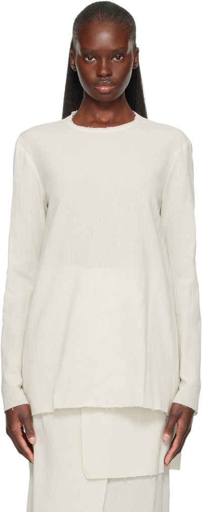 Lauren Manoogian Lauren Manoogian Off-White Raw Apron Top