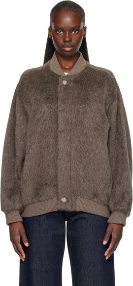Lauren Manoogian Lauren Manoogian Taupe Suri Bomber Jacket