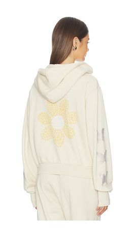 Lauren Moshi Lauren Moshi Butterfly Daisy Crop Zip Hoodie