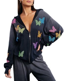 Lauren Moshi Lauren Moshi Hezly Neon Stud Butterflies Sweater