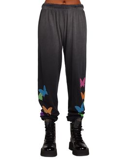 Lauren Moshi Lauren Moshi Hezly Tanzy Neon Stud Butterflies Jogger