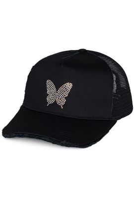 Lauren Moshi Lauren Moshi Jilly Crystal Mini Butterfly Trucker Hat