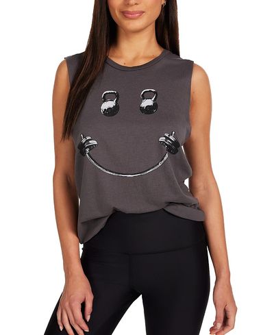 Lauren Moshi Lauren Moshi Kerry Barbell Happyface Tee