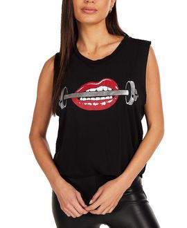 Lauren Moshi Lauren Moshi Kerry Barbell Lip Tee