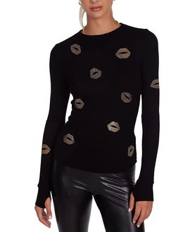 Lauren Moshi Lauren Moshi McKinley Gold Stud Kisses Top