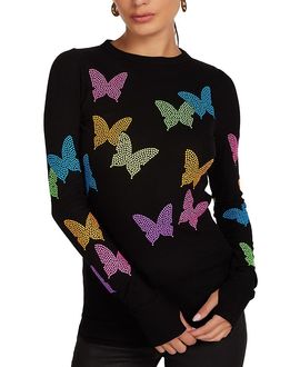 Lauren Moshi Lauren Moshi McKinley Neon Stud Butterflies Top
