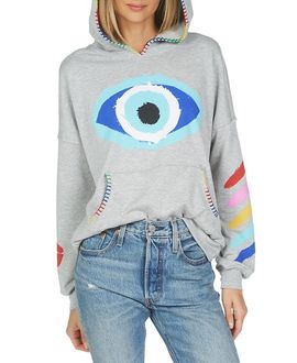 Lauren Moshi Lauren Moshi Raya Painted Evil Eye Hoodie