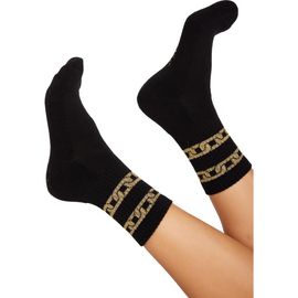 Lauren Moshi Lauren Moshi Sariah Gold Metallic Chain Midi Socks