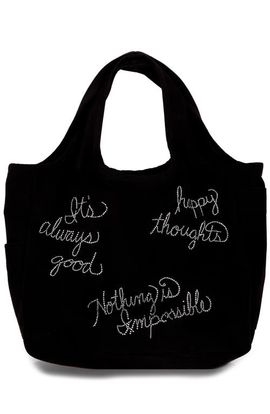 Lauren Moshi Lauren Moshi Taylor Crystal Affirmations Canvas Tote Bag