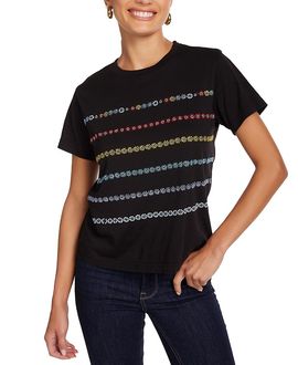 Lauren Moshi Lauren Moshi Ursula Crystal Evil Eye Stripe Top