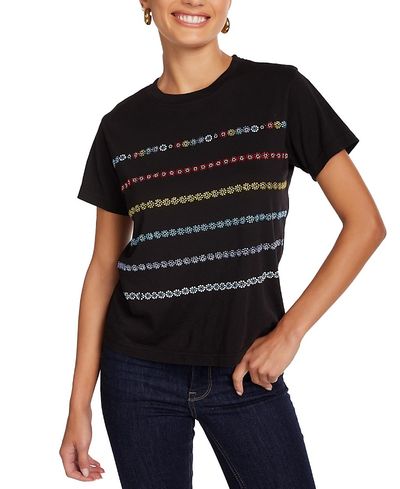 Lauren Moshi Lauren Moshi Ursula Crystal Evil Eye Stripe Top