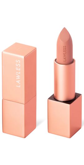 LAWLESS LAWLESS Forget the Filler Lip-Plumping Line-Smoothing Satin Cream Lipstick Soft Truffle 0.1 oz/3.7