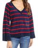 &.Layered &.Layered Stripe V-Neck Sweater - 1