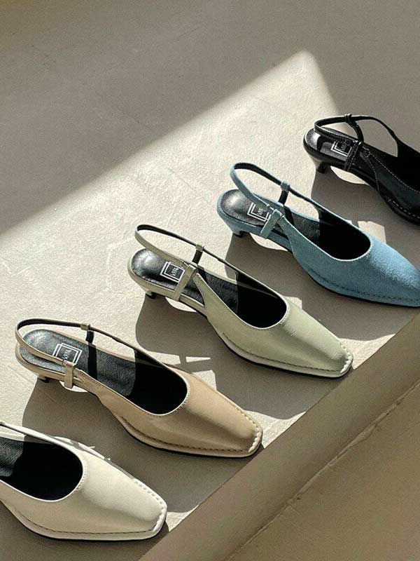 Lazy Anne Ellin Stitch Slingback 4.5cm (5 Colors)