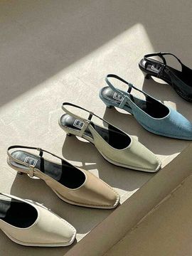 Lazy Anne Ellin Stitch Slingback 4.5cm (5 Colors)