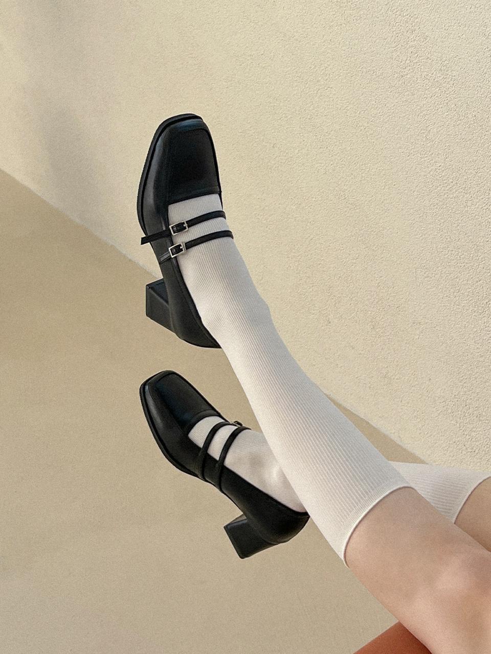 Lazy Anne Ravi Strap Mary Jane Loafer Heel 5.5cm (3 Colors)