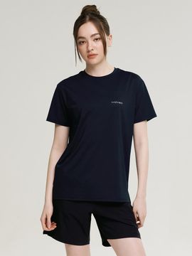 LAZYBEE Aero Touch W Short Sleeve Tops + Shorts [Dark Navy]