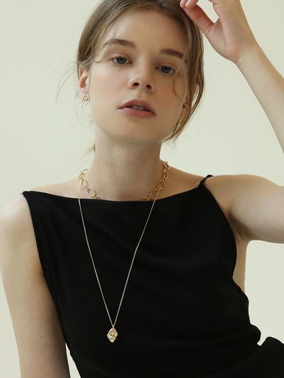 LAZYDAWN Big Rock necklace N008