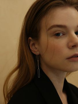LAZYDAWN Clip Chain Drop Earring E005