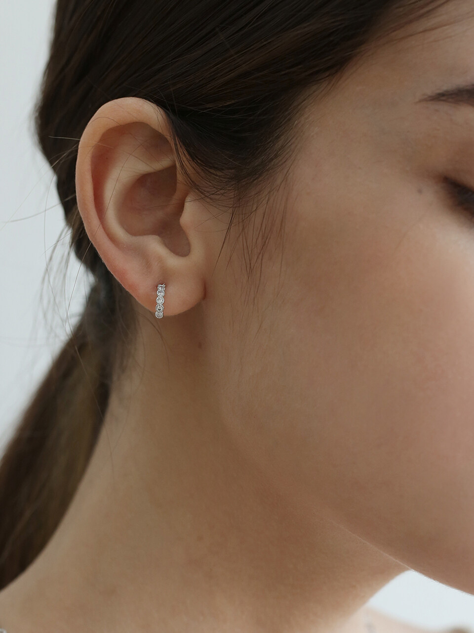 LAZYDAWN Connect cubic earring E028
