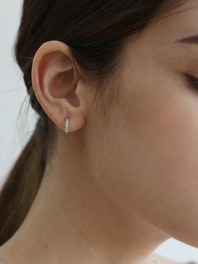 LAZYDAWN Connect cubic earring E028