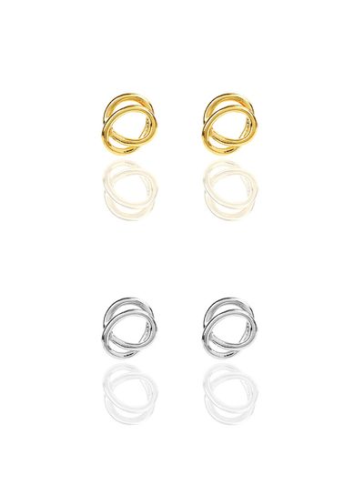 LAZYDAWN Double circle earring E031