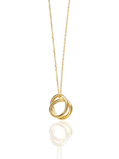 LAZYDAWN Double circle necklace N018