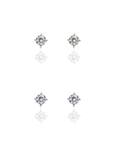 LAZYDAWN Simple cubic earring E026
