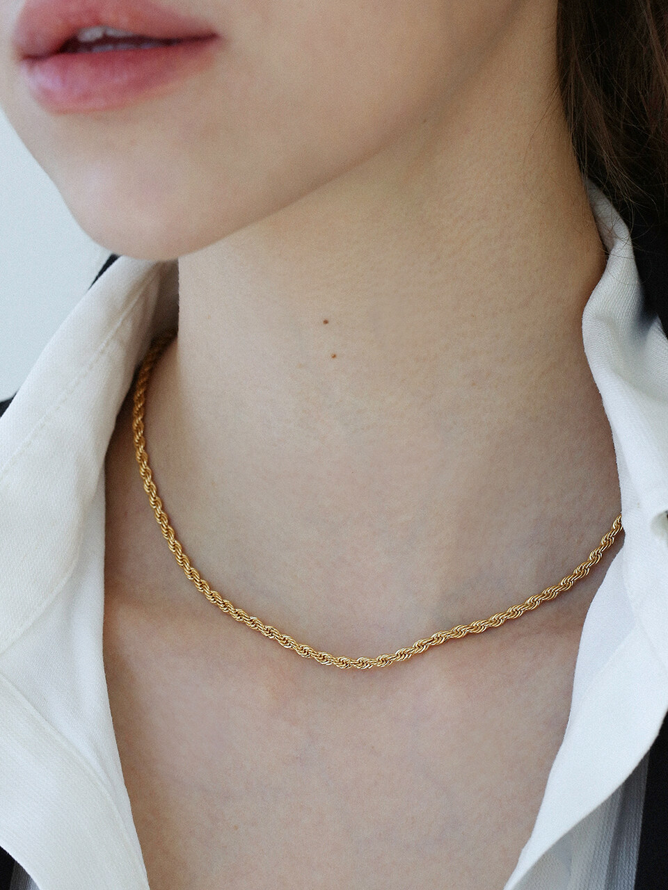 LAZYDAWN Twist Chain Necklace