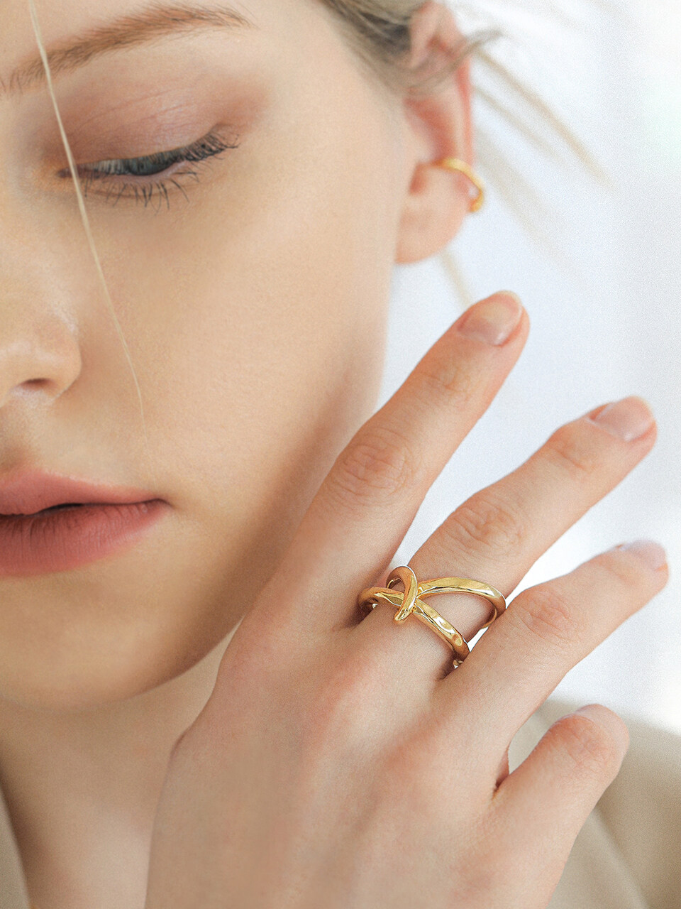 LAZYDAWN Wave Double Ring (R033) - 2 Colors