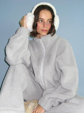 lazyz Cozy Fuzzy Oversized Fleece Jacket