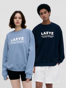 lazyz Lettering Logo Sweatshirts - 2 Colors