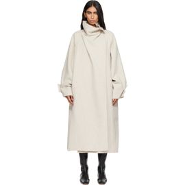 LE17SEPTEMBRE LE17SEPTEMBRE Beige Cowl Neck Handmade Long Coat